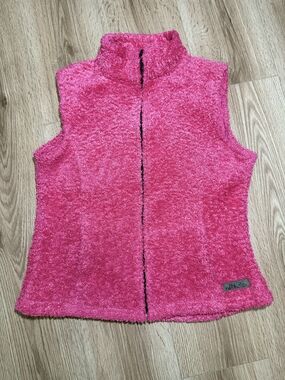Plush Girls' Fuzzy Vest - Bright Pink